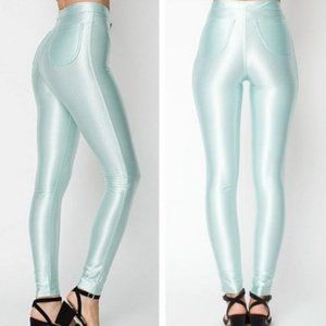 American Apparel Disco Pant in Menthe (Mint) Green High Waisted leggings